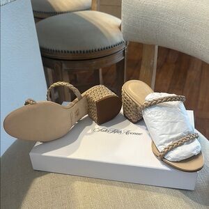 Saks Fifth Avenue Women's Tan Braided Sandals